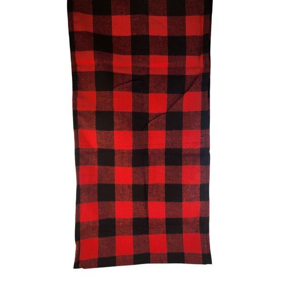 Red & Black Buffalo Plaid Cotton Table Runner 12 x 70 Inches Rustic Lodge Holida - Picture 4 of 11